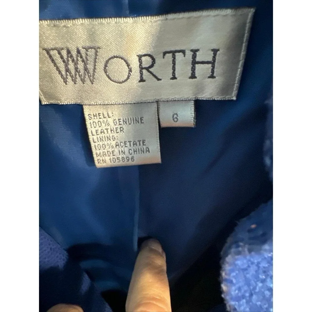 Worth short sleeve blazer top 100% leather - Picture 2 of 3